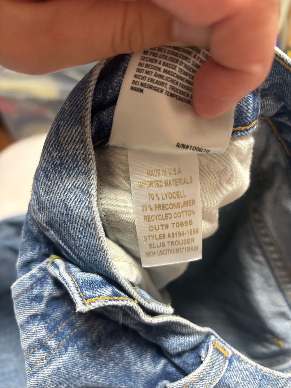 Agolde Ellis Trouser Jeans Size 25 - Picture 8 of 8